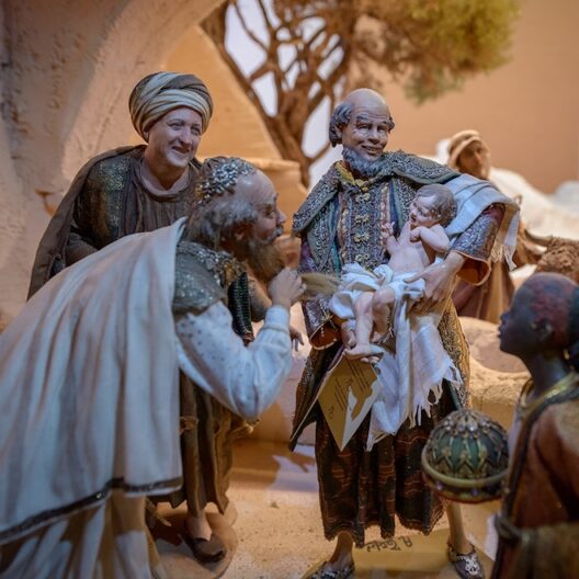 Doctores con Niño Jesús Belén Monumental Antonio Bernal Museo Arte Belenista Mollina